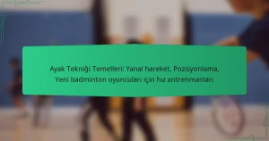 Ayak Tekniği Temelleri: Yanal hareket, Pozisyonlama, Yeni badminton oyuncuları için hız antrenmanları