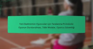 Yeni Badminton Oyuncuları için Yaralanma Protokolü: Oyunun Durdurulması, Tıbbi Molalar, Oyuncu Güvenliği